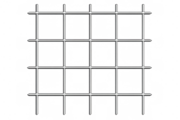 Seamless metallic grid forming a transparent checkered background, ideal for security or industrial design concepts
