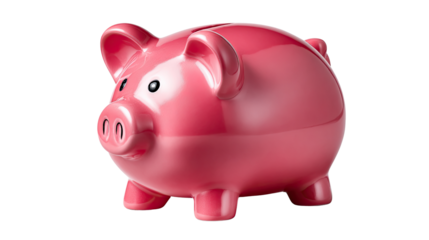 Piggy Bank: A charming piggy bank, ready to accept savings with its inviting slot, standing as a symbol of financial prudence and future security.
