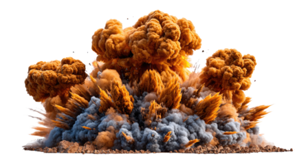 Explosion of Energy: A dramatic and dynamic display of raw power, capturing the explosive force of a colossal blast, with vibrant color and intricate detail.