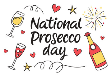 NATIONAL PROSECCO DAY vector illustration