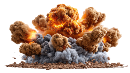 Explosive Eruption: A visually dynamic illustration showcasing a fiery, powerful explosion.