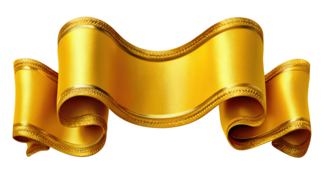 Golden Ribbon: A luxurious golden ribbon, meticulously crafted with a subtle sheen and elegant design, perfect for adding a touch of opulence and sophistication.