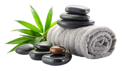 spa still life with stones