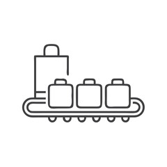 Baggage claim icon set for blogs, websites, clipart, airport, travel, luggage, transport, educational and awareness materials, presentations