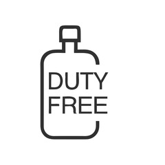Duty free icon for blogs, websites, clipart, airport, shopping, travel, retail, educational and awareness materials, presentations