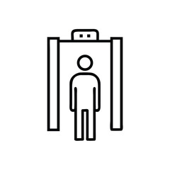 Security scanner icon set for blogs, websites, clipart, airport, safety, travel, control, educational and awareness materials, presentations