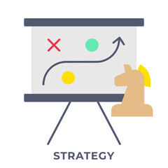 Single Icon Strategy. Perfect for Presentation, Website, apps, etc. Icon Flat Style