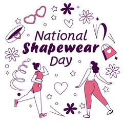 NATIONAL SHAPEWEAR DAY vector illustration