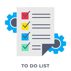 Single Icon To Do List. Perfect for Presentation, Website, apps, etc. Icon Flat Style