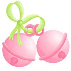 Christmas bell decorations hand drawn illustration 