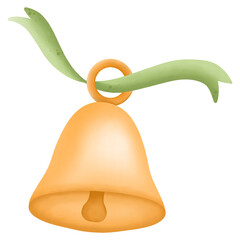 Christmas bell decorations hand drawn illustration 