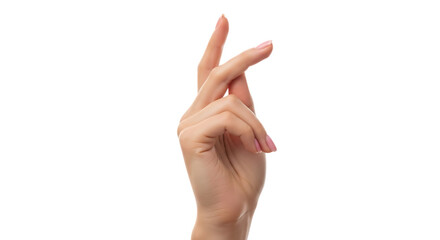 girl hand gesture elegant and natural pose on transparent background PNG file