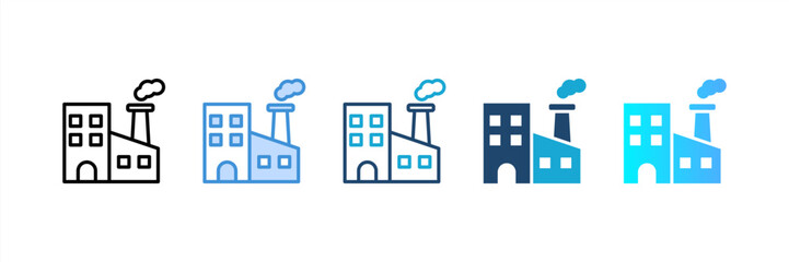 Factory icon set multiple style collection