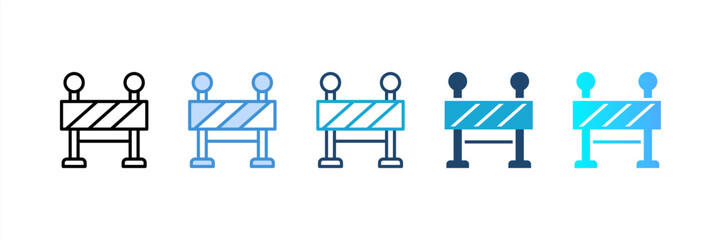 Barrier icon set multiple style collection
