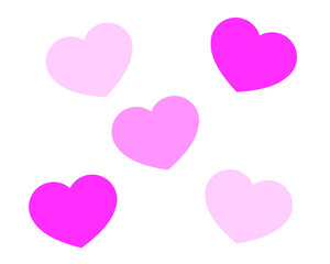 ピンクハート５飾り