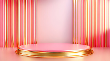 Pink and Gold Minimalist Product Display