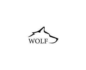  Minimalist Wolf Head Line Art Logo