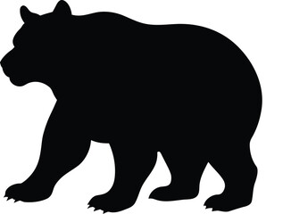Bear Silhouette Vector Art 