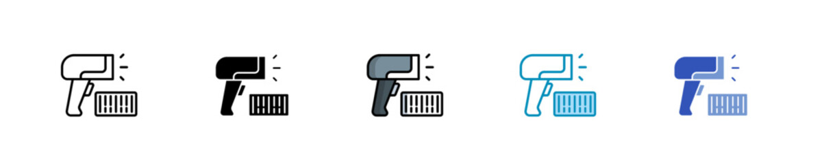 Barcode Scanner  Icon Set Multiple Style Collection
