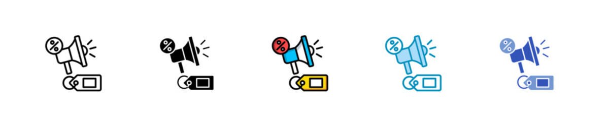 Promotional Campaign  Icon Set Multiple Style Collection
