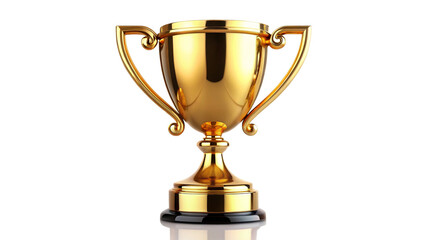 gold cup isolated on white background