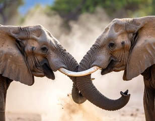 elephant in the zoo