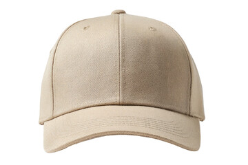 A light beige baseball cap, front view (1)