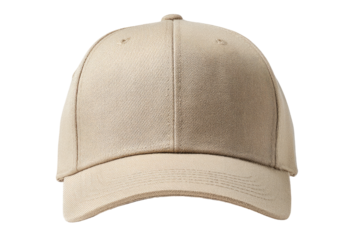 A light beige baseball cap, front view (1)