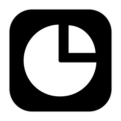 Minimalist C-shaped chart icon design, a versatile round logo button for web and mobile applications.