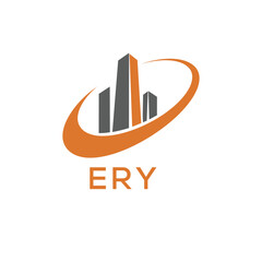 Classic Shield Logo with Stars and ERY Letters – Premium Badge or Security Brand Identity. ERY Letter Logo.
