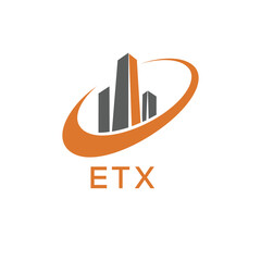 Classic Shield Logo with Stars and ETX Letters – Premium Badge or Security Brand Identity. ETX Letter Logo.

