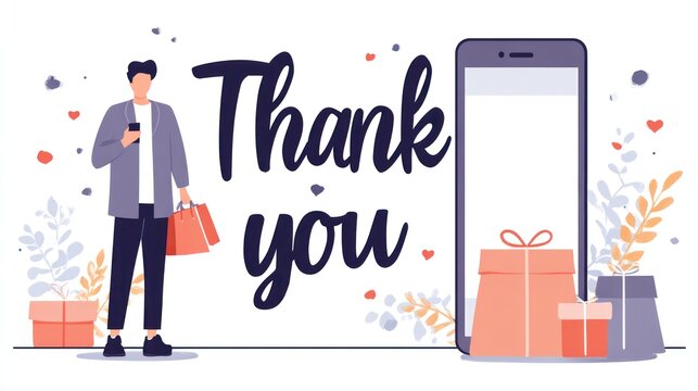 Man with shopping bags and gifts