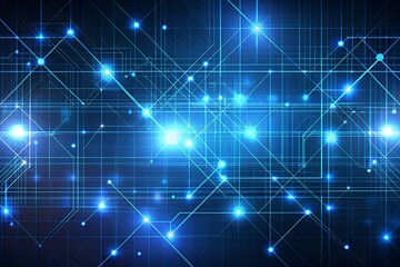 Obraz premium Photo of a complex network of glowing lines and nodes represents digital connectivity