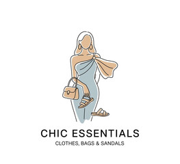 logo of clothing, sandals and bags boutique