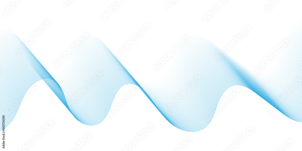 Fototapete modern glowing wavy lines with technology connection concept. abstract technology lines mesh backgro