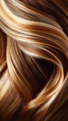 Fototapeta premium Close-up view of highlighted, flowing hair.