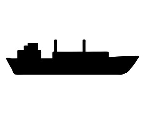 Fototapeta premium A minimalist silhouette of a cargo ship against a white background image