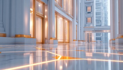 Obraz premium Modern, elegant interior hallway