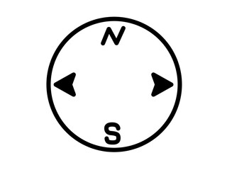 シンプル方角矢印アイコン（黒）