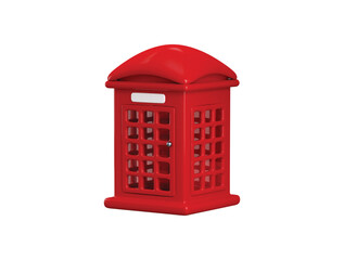 Traditional Phonebooth icon 3d render concept of old British red phonebooth icon vector illustration
