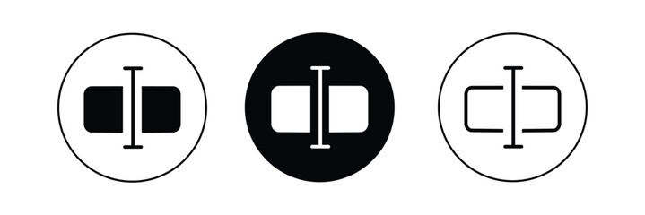 Rename icon Outline sign symbol set on white background.