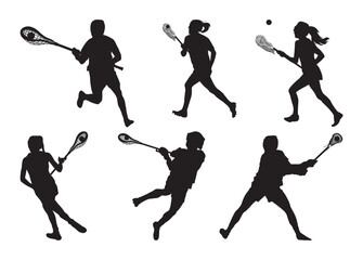 Lacrosse Player vector, Lacrosse Player clipart, Lacrosse Player silhouette