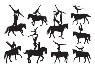 Equestrian Vaulting vector, Equestrian Vaulting clipart, Equestrian Vaulting silhouette