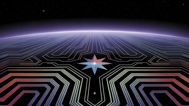 Central Star Pulses with Iridescent Light and Breathing Rainbow Circuits