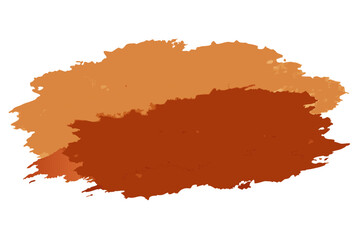 Obraz premium Abstract orange and brown brush strokes graphic element on white background