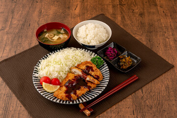 とんかつ カツ ロースカツ とんカツ 皿盛り Tonkatsu Cutlet Loin Cutlet Pork Cutlet Platter