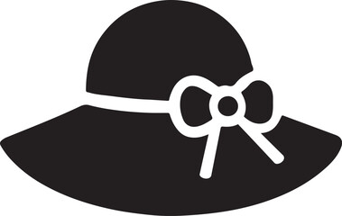 Silhouette vector of a sun hat. Perfect for summer, beachwear, fashion, and outdoor lifestyle design projects.
