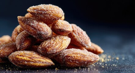 Close-up of sugared almonds
