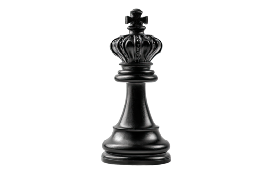 Isolated black chess king