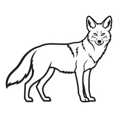 Wilderness Coyote Defining Attribute Mark - Coyote vector - Coyote Line art - Coyote Drawing - Vector Lineart of Coyote - coyote logo - coyote outline

